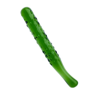 Lucent Verde Bubble Glass Massager 7 8 Inch Green