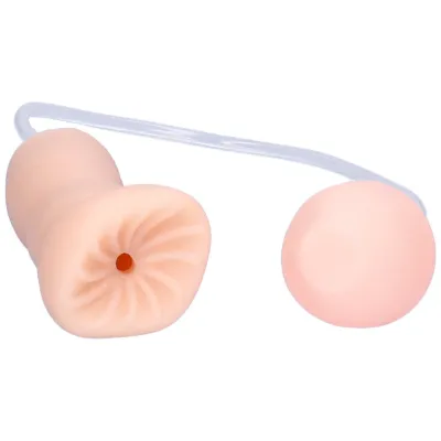 Real Feel Throbbing Anal Stroker with Hand Air Pump