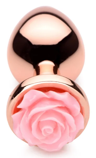 Pink Rose Gold Anal Plug - Medium