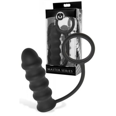 Master Series 4 5 Vibrating Anal Plug with Cock Ring