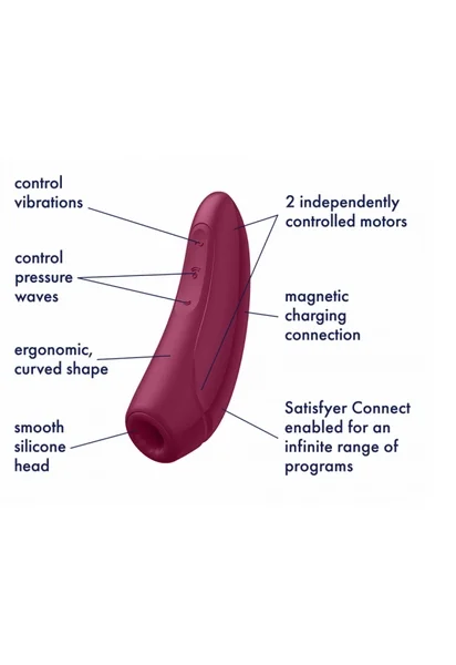 Satisfyer Curvy 1+ Dark Red Stimulator — image 6 of 8