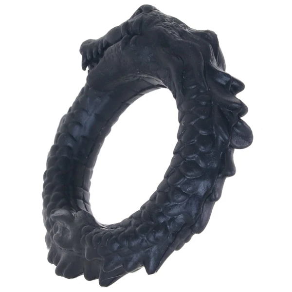 Black Caiman Silicone Cock Ring By Creature Cocks