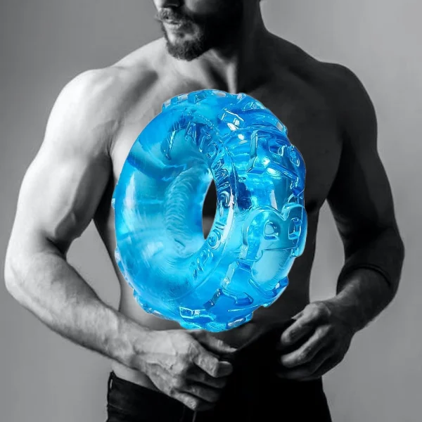 Jelly Bean Rubber Cock Ring - Black — image 6 of 9