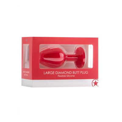 Large Diamond Butt Plug Red Huge Butt Plug
