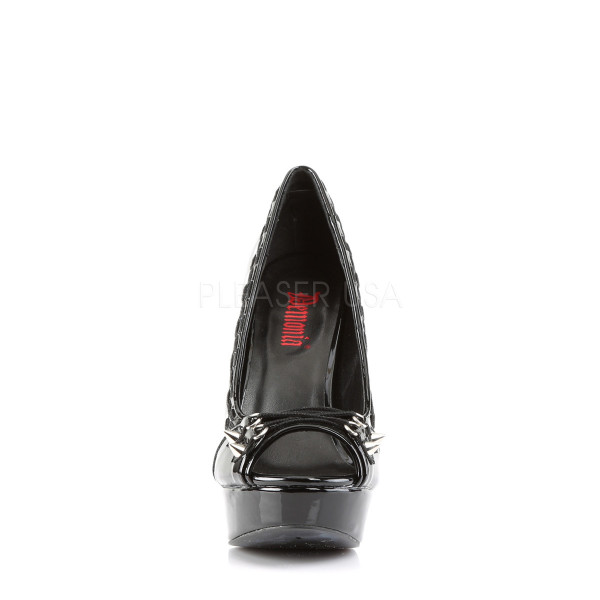 5 1/4 inches Heel, 1 1/4 inches PF Peep Toe Pump w/Lace & Spikes Detail — image 6 of 8