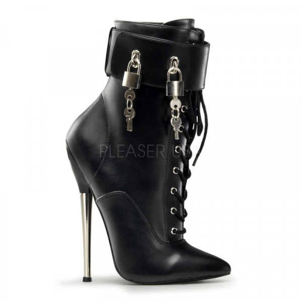 DAGGER-1023 - 6 1/4" Solid Brass Heel Ankle Boot W/ Padocks