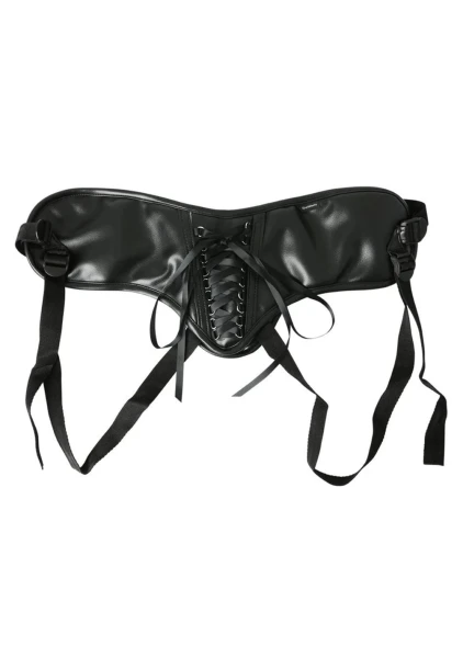 Pleather Corsette Strap On - Plus Size