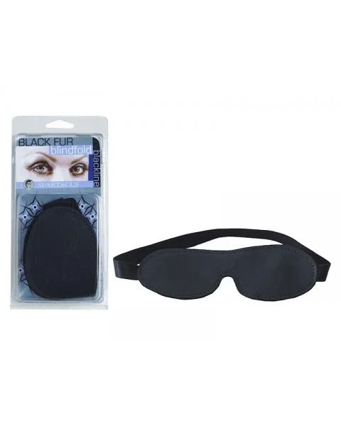 Fur Blindfold Black