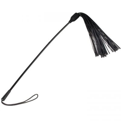 Bondara Black Silicone Flogger Whip 28 Inch