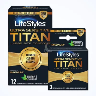 LifeStyles Ultra Sensitive Titan Condoms Ultra Thin