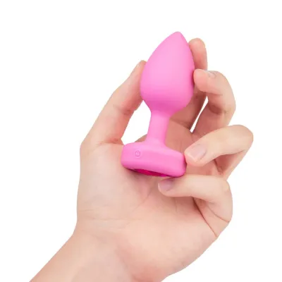 Butt Plugs B vibe Vibrating Heart Rechargeable Remote controlled Anal Plug With Heart shaped Jewel Base S m Pin