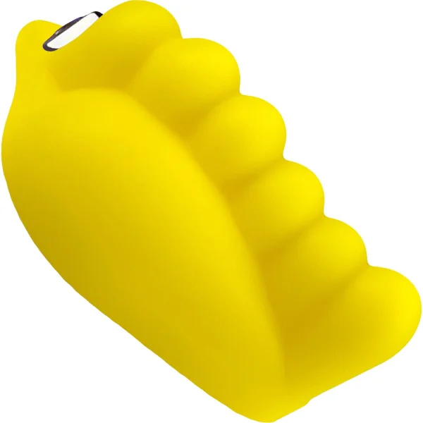 b.cush Honeybunch Soft Silicone Dildo Base with Vibe Pocket for Harness Play - Sunshine