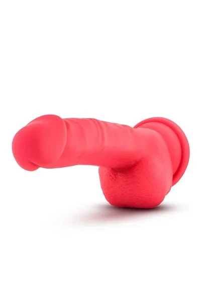 Ruse Shimmy Silicone Suction Cup Dildo by Blush Novelties - Cerise