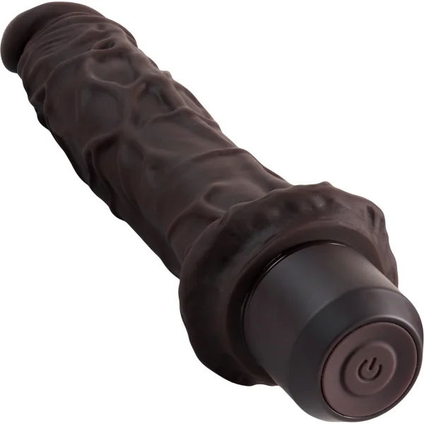 Dr. Skin Silicone Dr. Richard Waterproof Vibrating 9" Dildo By Blush - Chocolate