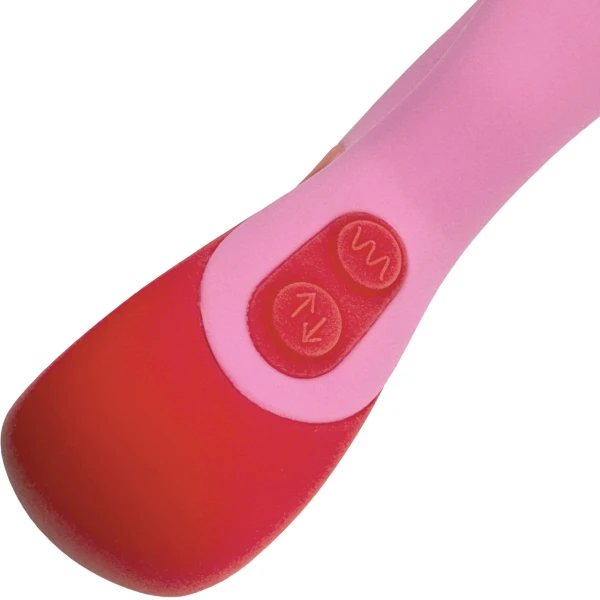 Unbound Clutch Rechargeable Waterproof Silicone Dual Stimulation Vibrator - Poppy & Cerise