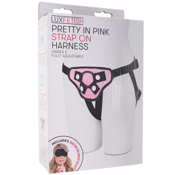 Lux Fetish Pretty In Pink Strap On Harness