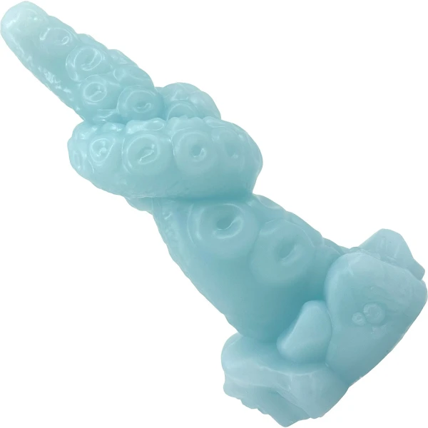 Uncover Creations Tentacle Knot II Glow In The Dark 8" Silicone Fantasy Dildo - Deep Dive Blue
