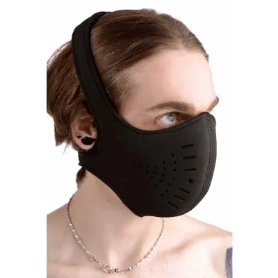 Neoprene Snap On Face Mask Black