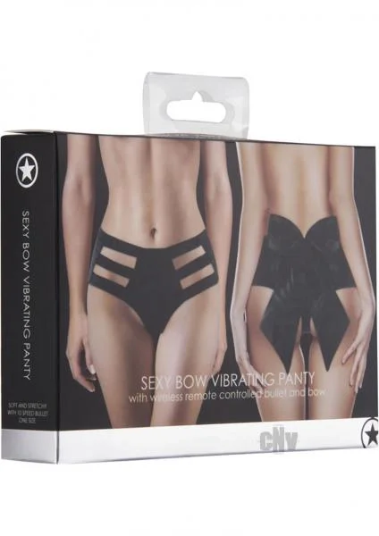 Sexy Bow Vibrating Panty Black O/S