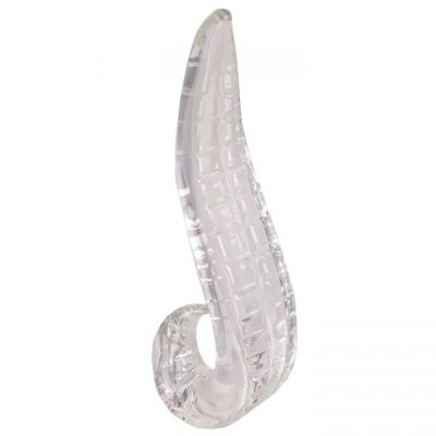 Glacier Glass Clear Devil s Tongue Dildo 7 Inch