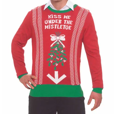 Xmas Sweater Under the Mistletoe L XL
