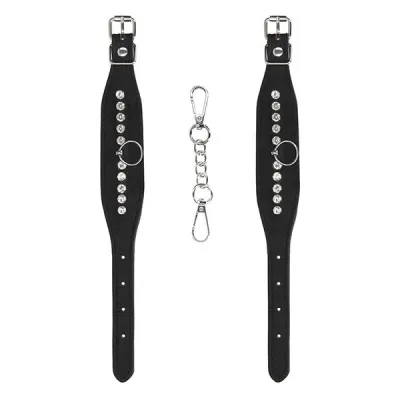 Ouch Diamond Studded Wrist Cuffs