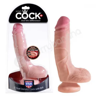 King Cock Flesh 8 Dual Density Cock With Balls