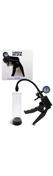 High Rize 8.6" Penis Pump With Pistol Grip & Pressure Gauge