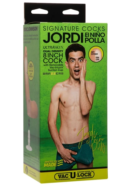 Signature Cocks - Jordi El Niño Polla 8" ULTRASKYN™ Cock with Removable Vac-U-Lock™ Suction Cup