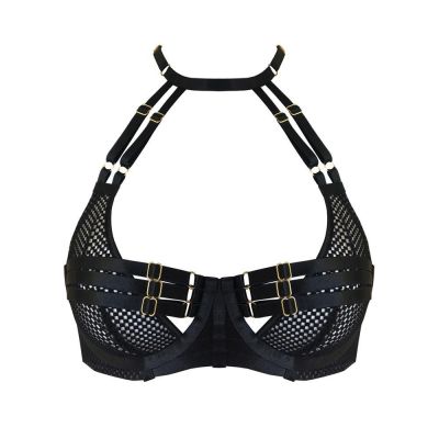 Grid Balconette Wire Bra