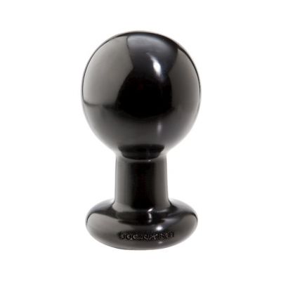 Round Butt Plug Large Black 4 9 Inch