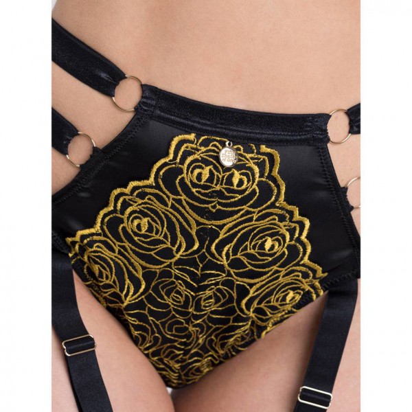 Fifty Shades of Grey Captivate Black and Gold Bra Set