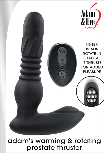 Adam's Warming and Rotating Prostate Thruster - Black
