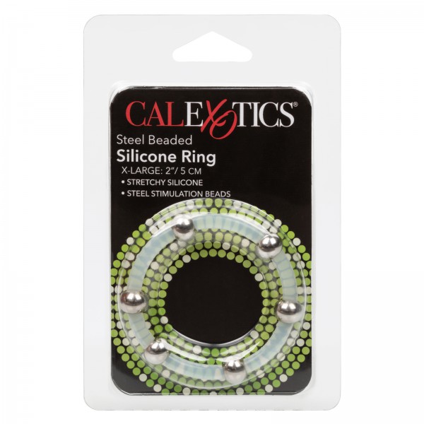 Steel Beaded Silicone Cock Ring