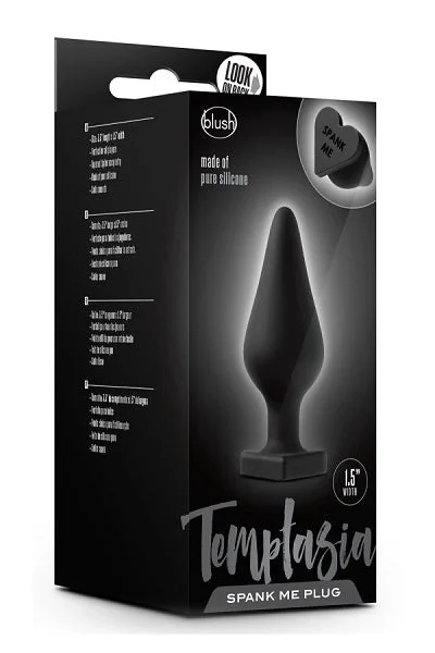 Blush Temptasia Black Spank Me Butt Plug