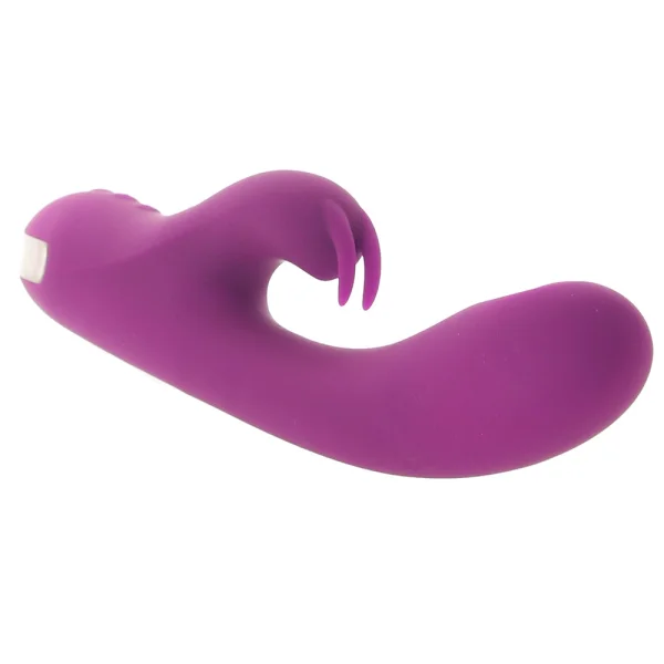 Playboy Pleasure Thumper Waterproof Rechargeable Silicone Tapping Rabbit Vibrator - Fuchsia