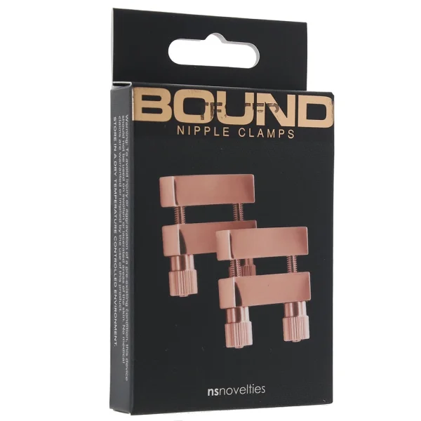 Bound Adjustable V1 Nipple Clamps By NS Novelties - Rose Gold
