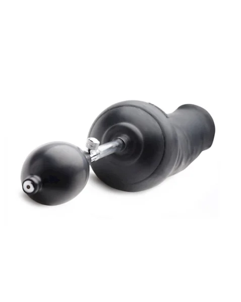 Tom Of Finland Tom's Inflatable Silicone Dildo - Black - 12.7 Inch