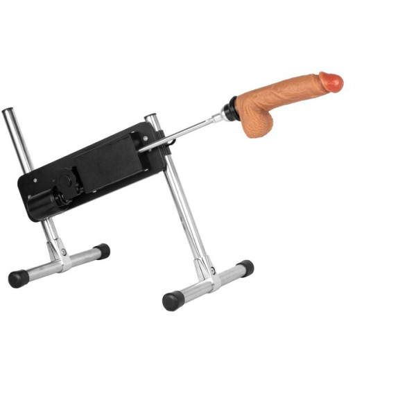 Bondara Hit Man Black Sex Machine with Realistic Dildo - 8 Inch