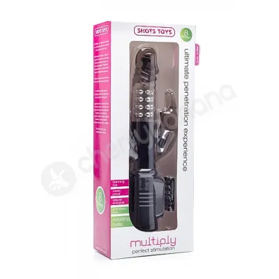 Shots Toys Black Multiply Rabbit Vibrator