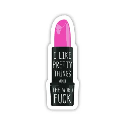 Games Novelty Twisted Wares I Like Pretty Things The Word Fuck Sticker