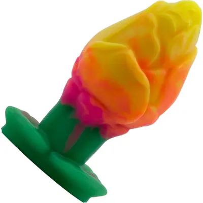 Rose Bud Small Silicone Vaginal Plug By Silc Arts Amber