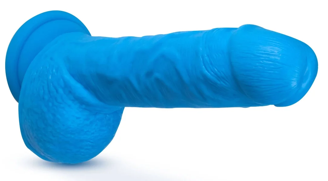 Neo - 9 Inch Dual Density Dildo - Neon Blue