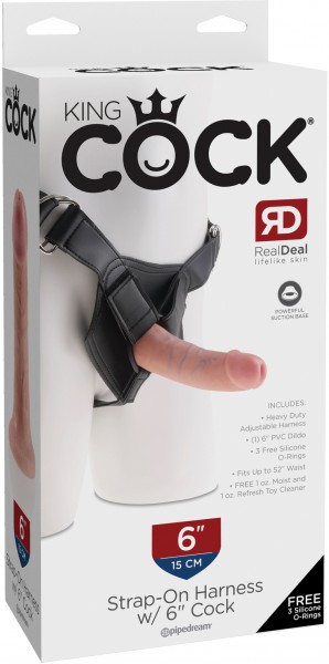 Strap-On Harness + 6" Cock