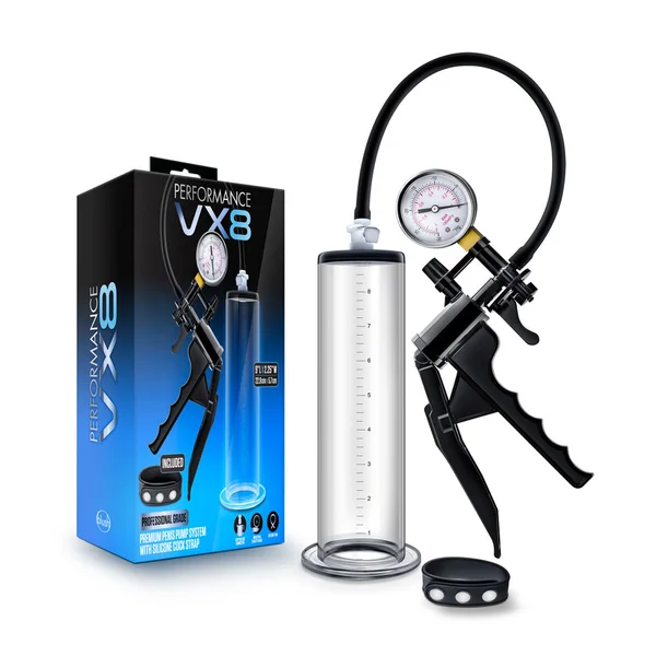 Performance - Vx8 Premium Penis Pump System With Silicone Cock Strap -  Clear — image 20 of 22