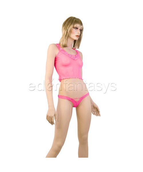V cut mesh cami set