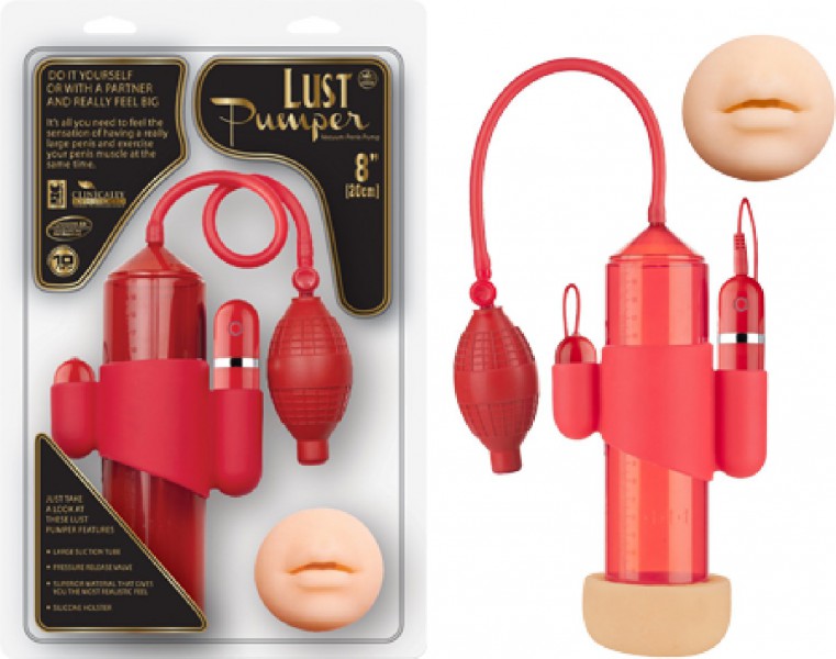 Lust Pumper 8" Vibrating Pump W/ Gauge