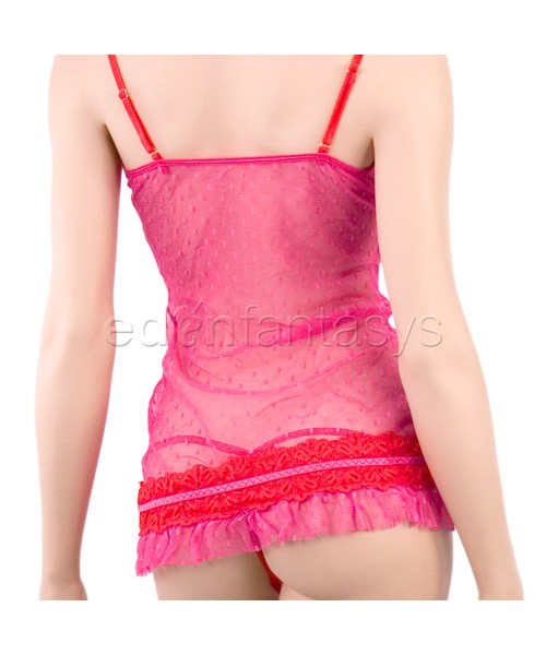 Polka dot chemise with g-string