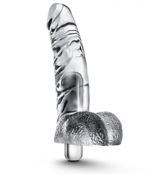 Blush Novelties Naturally Yours Vibrating Ding Dong 6.5" - Clear