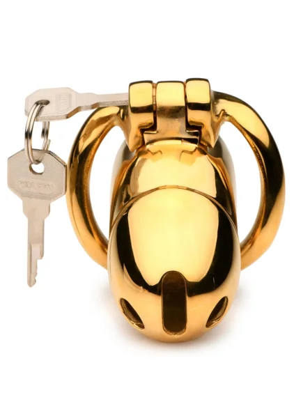 Master Series Midas Gold Plated Chastity Cage